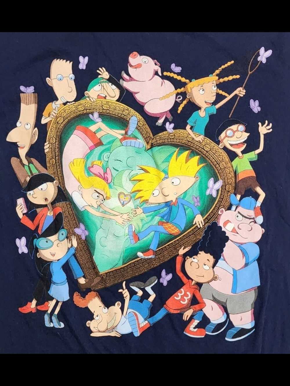 Nickelodeon's Hey Arnold! Graphic Tee - Women's Medium, Dark Blue/Navy - #NIC001